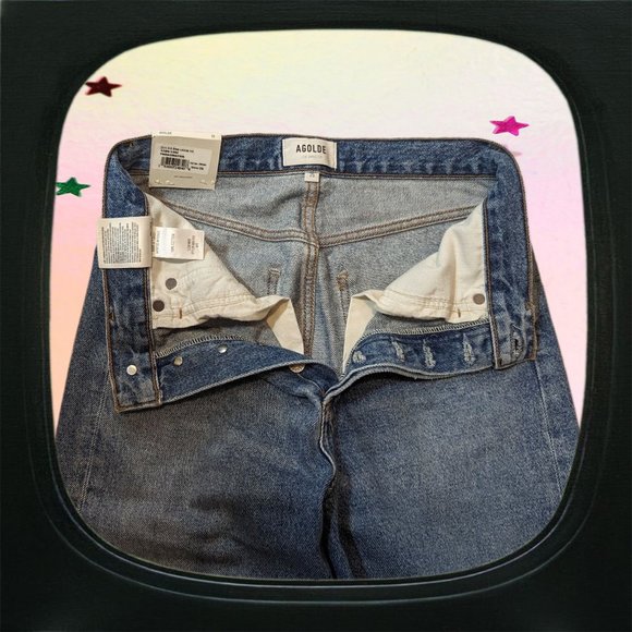 NWT Agolde light wash 90's mid rise loose fit jeans - Picture 4 of 7
